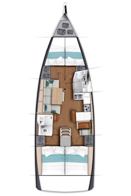 Sun Odyssey 440 - 4 cab., picture 2