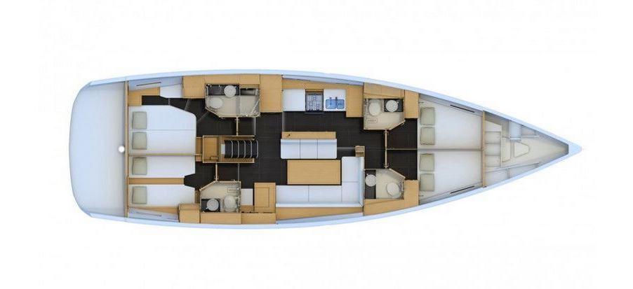 Jeanneau 54 - 4 + 1 cab., picture 2