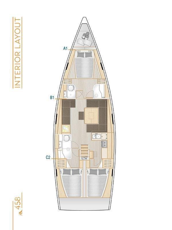 Hanse 458 - 3 cab., picture 2