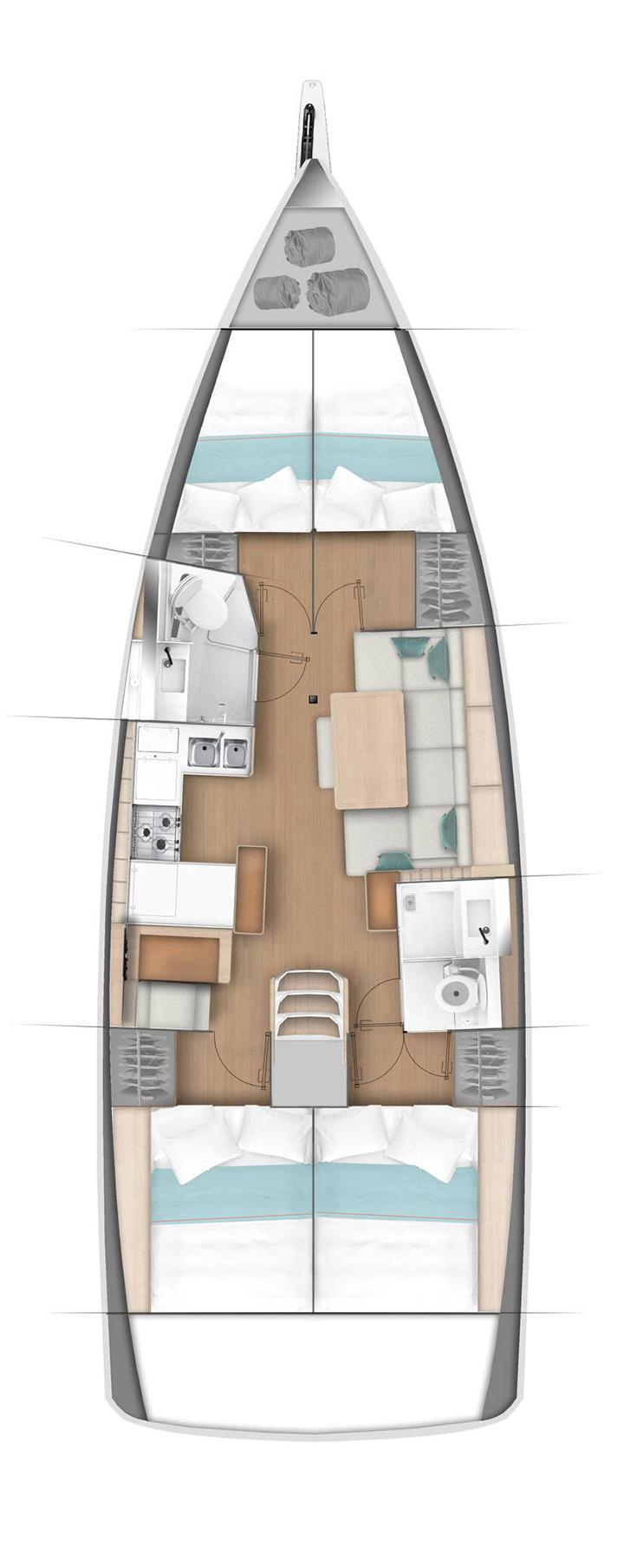 Sun Odyssey 440 - 4 cab., picture 2