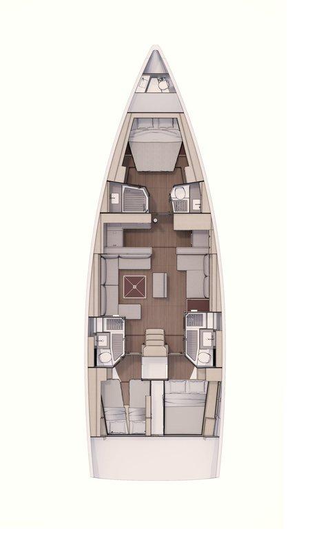Dufour 530 - 3 + 1 cab., picture 2