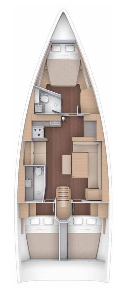 Dufour 430 - 3 cab., picture 2