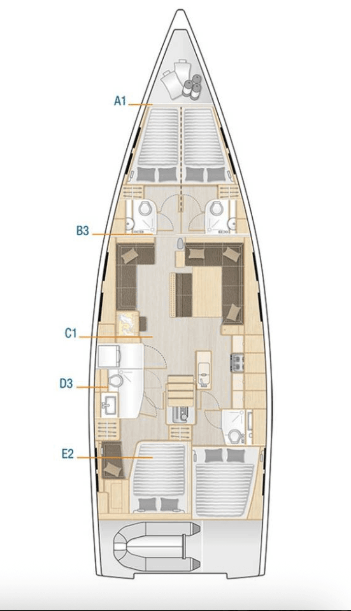 Hanse 548 - 4 + 1 cab., picture 2