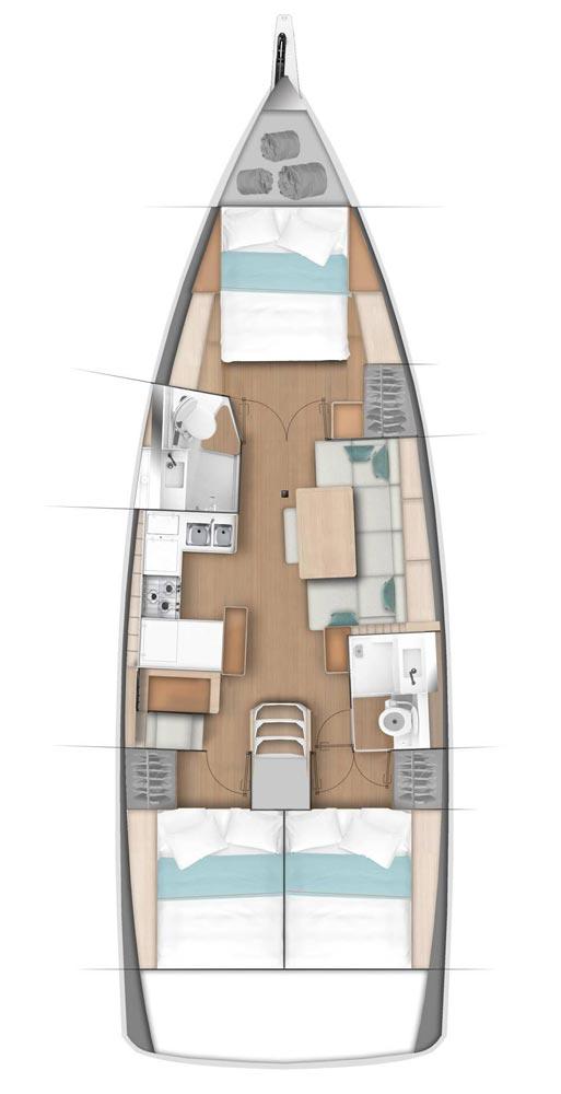 Sun Odyssey 440 - 3 cab., picture 2
