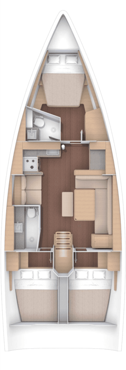 Dufour 430 - 3 cab., picture 2