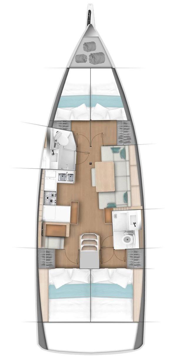 Sun Odyssey 440 - 4 cab., picture 2