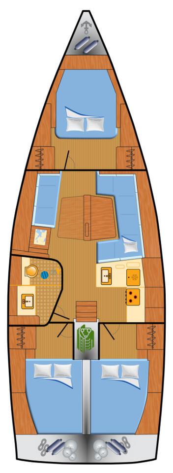 Hanse 418 - 3 cab., picture 2