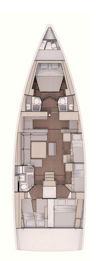 Dufour 530 - 5 + 1 cab., picture 2
