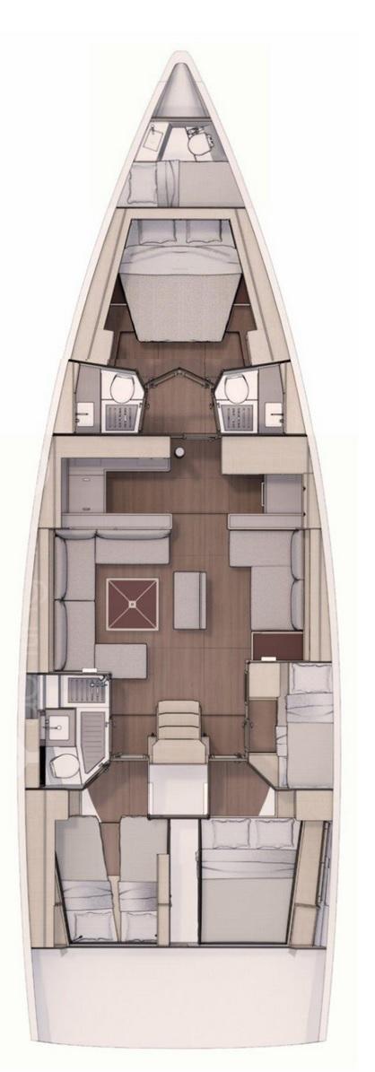 Dufour 530 - 4 + 1 cab., picture 2