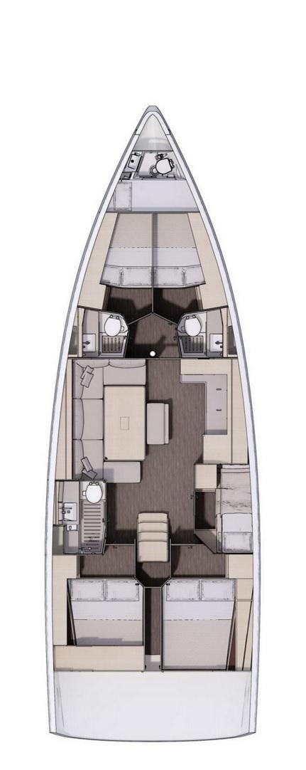 Dufour 470 - 5 + 1 cab., picture 2
