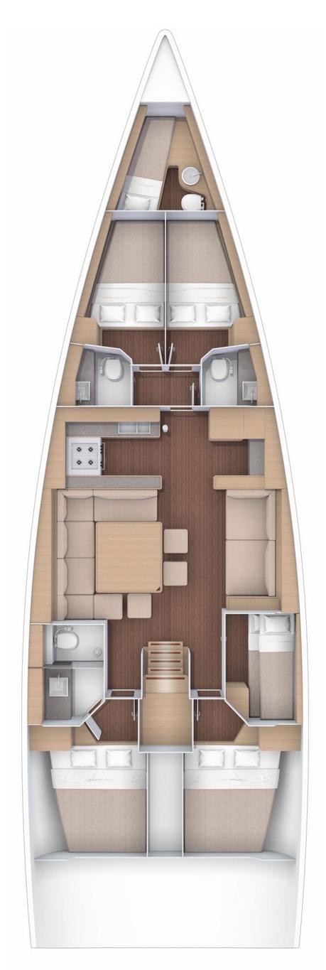 Dufour 56 Exclusive - 5 + 1 cab., picture 2