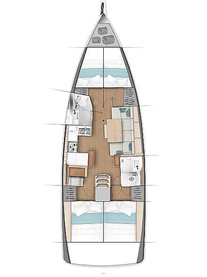 Sun Odyssey 440 - 4 cab., picture 2