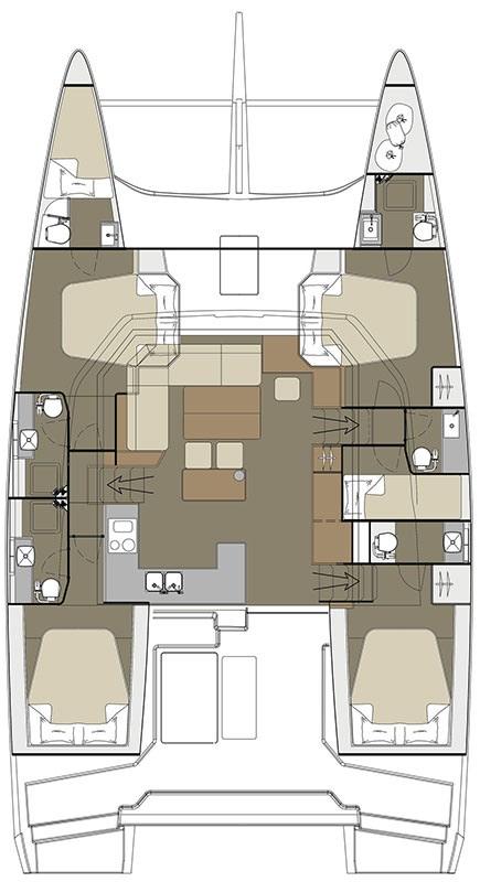 Dufour 48 Catamaran - 5 + 2 cab, picture 2