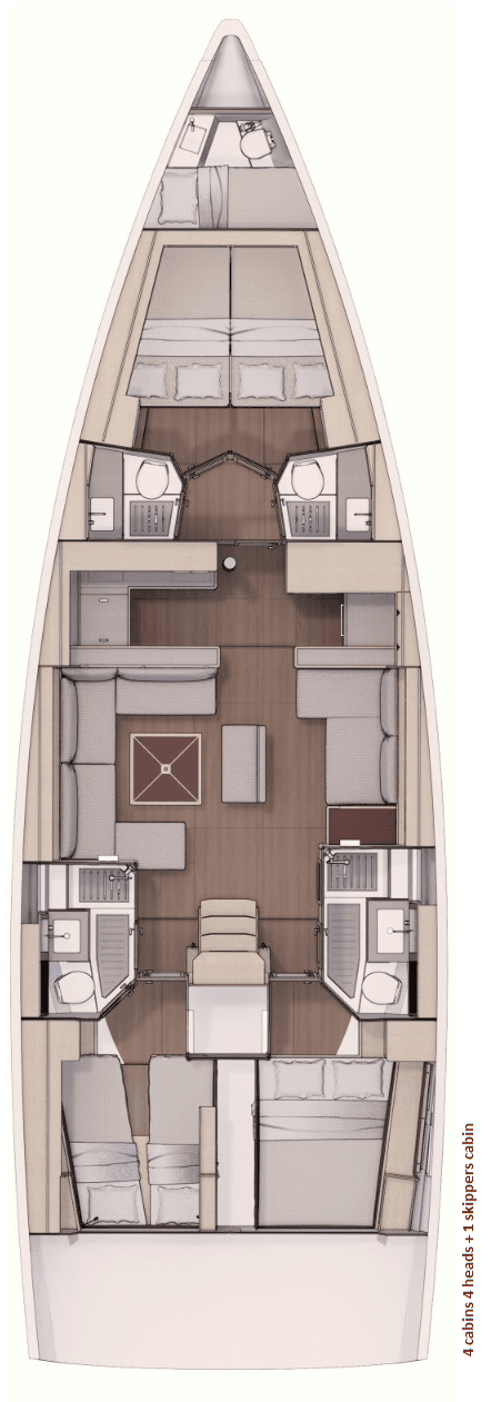 Dufour 530 - 4 + 1 cab., picture 2
