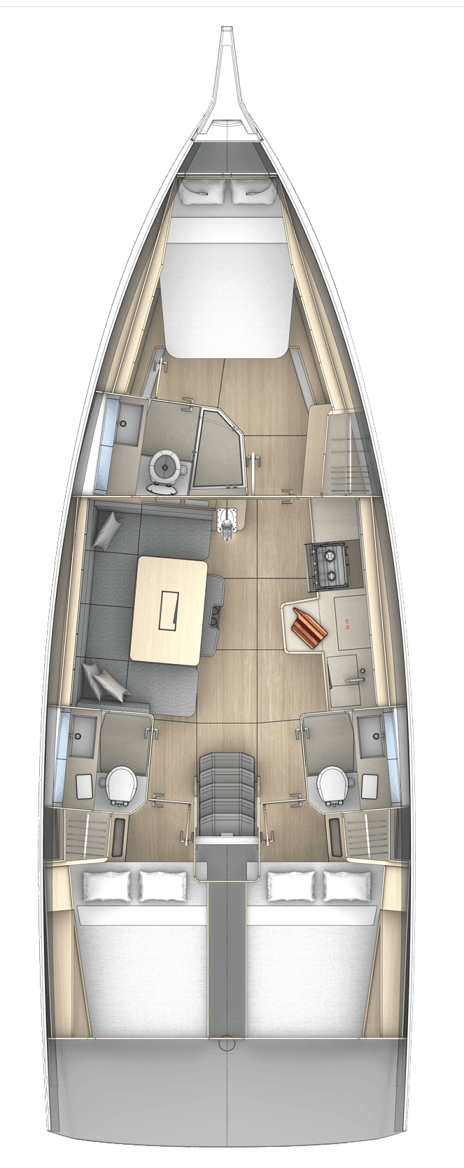 Dufour 41 - 3 cab., picture 2