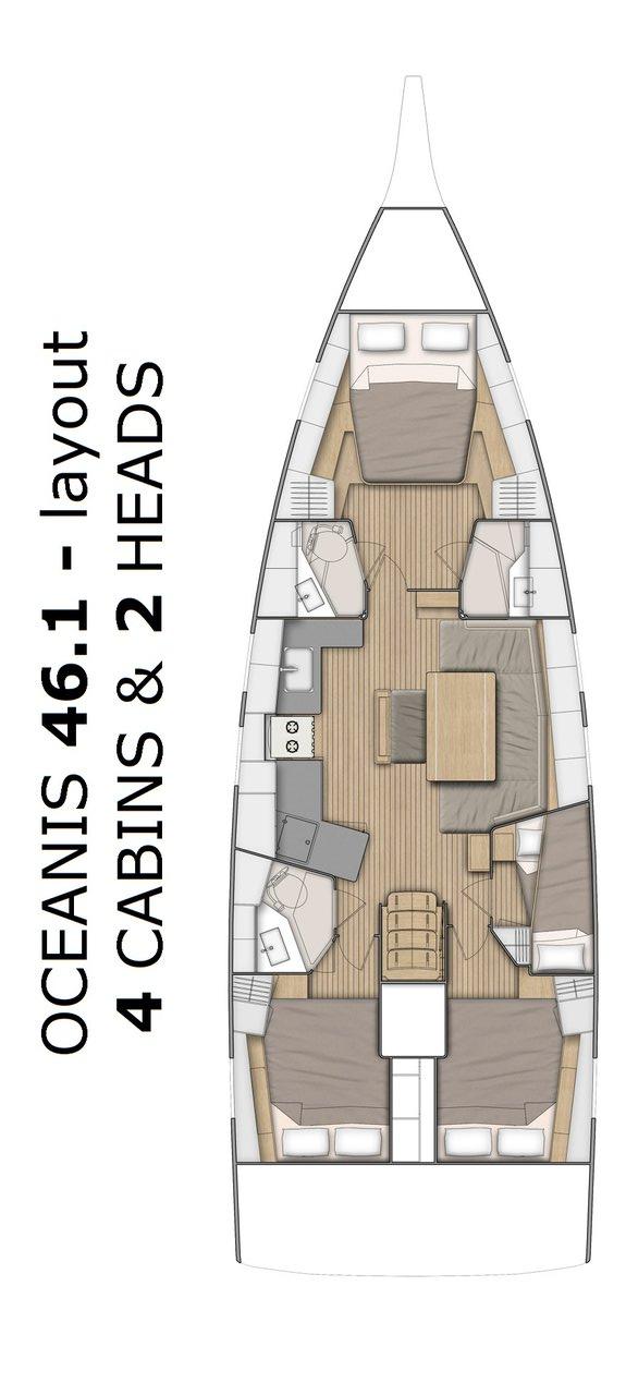 Oceanis 46.1 - 4 cab., picture 2