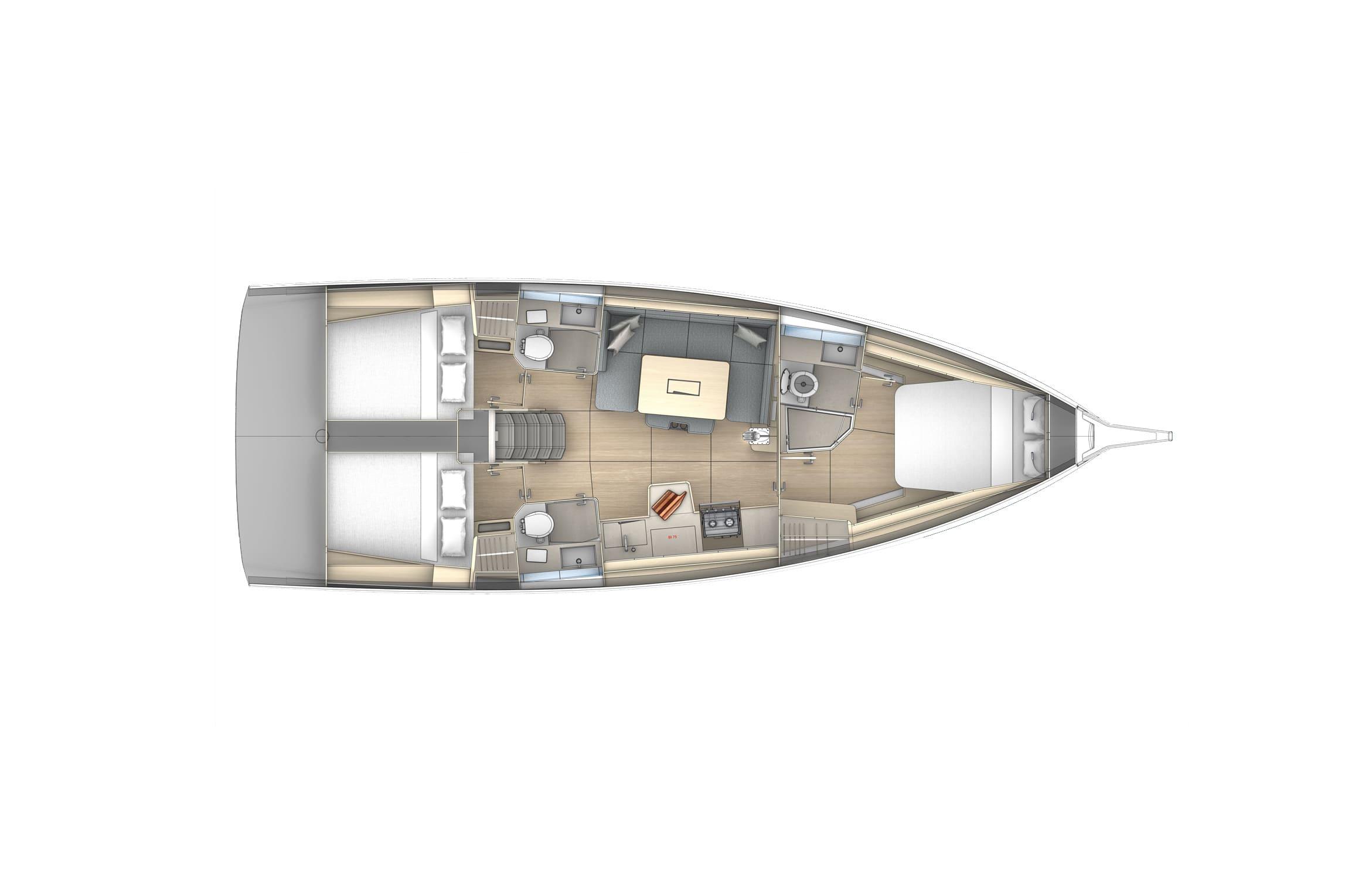 Dufour 41 - 3 cab., picture 3