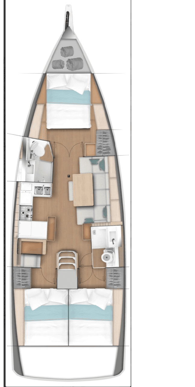 Sun Odyssey 440 - 3 cab., picture 2