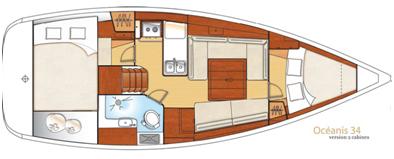 Oceanis 34 - 2 cab., picture 2
