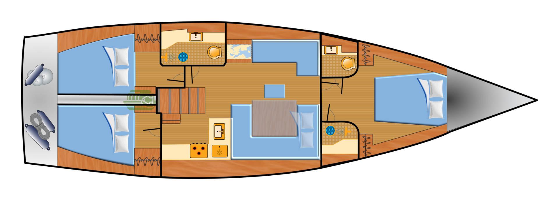 Hanse 458 - 3 cab., picture 2