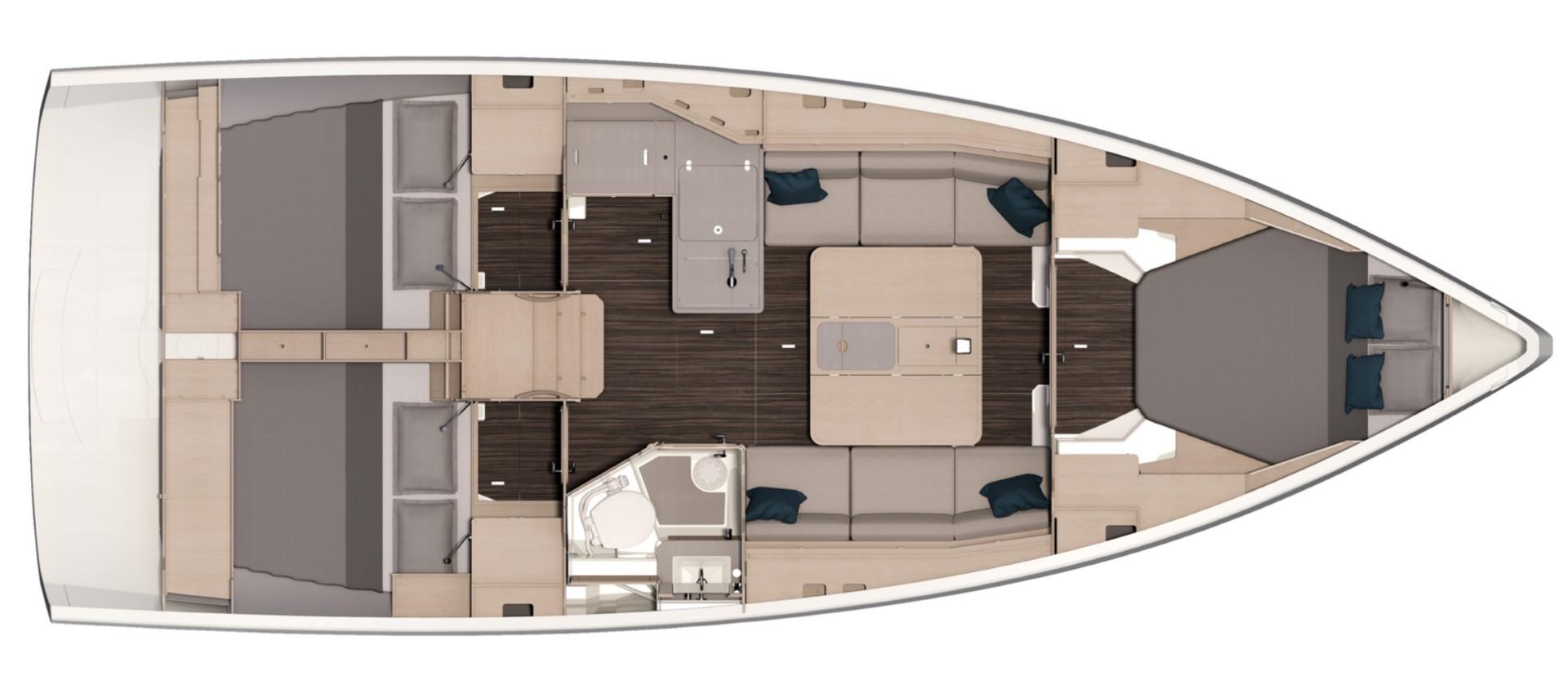 Dufour 37 - 3 cab., picture 2