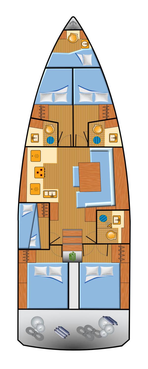 Sun Odyssey 490 - 5 + 1 cab., picture 2