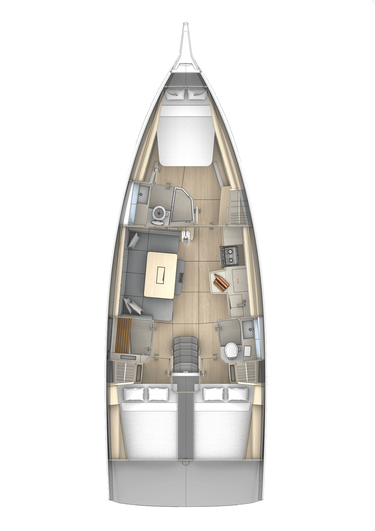 Dufour 41 - 3 cab., picture 2