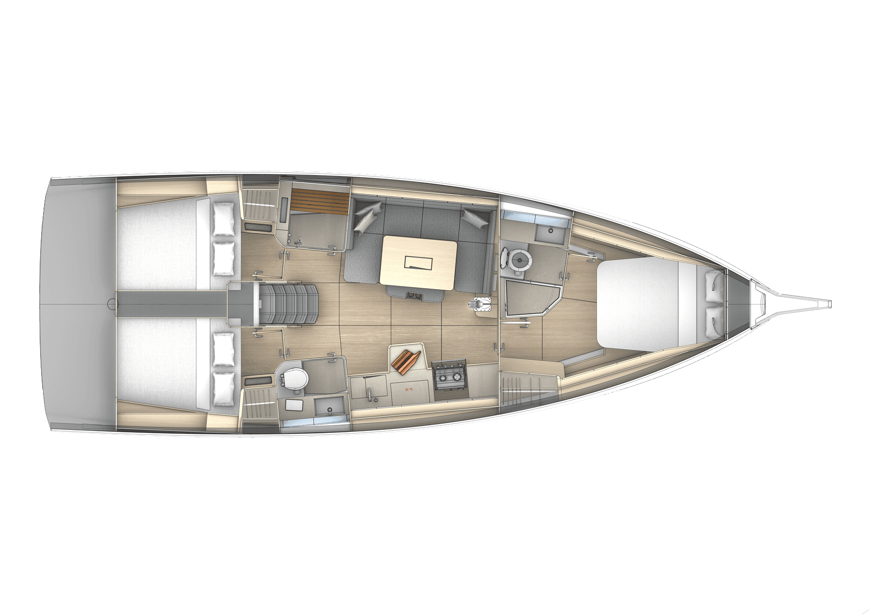 Dufour 41 - 3 cab., picture 2