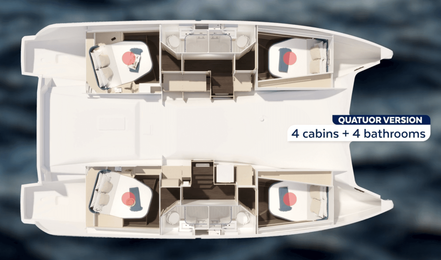 Fountaine Pajot FP 44 Quatuor - 4 cab., picture 2