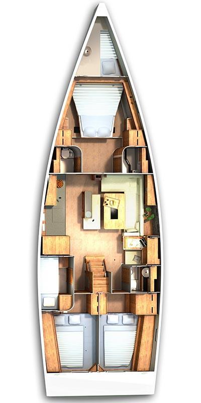 Hanse 505 - 4 + 1 cab., picture 2