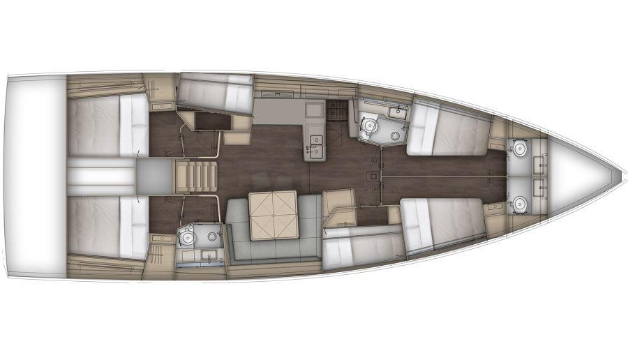 Dufour 54 - 6 cab., picture 2