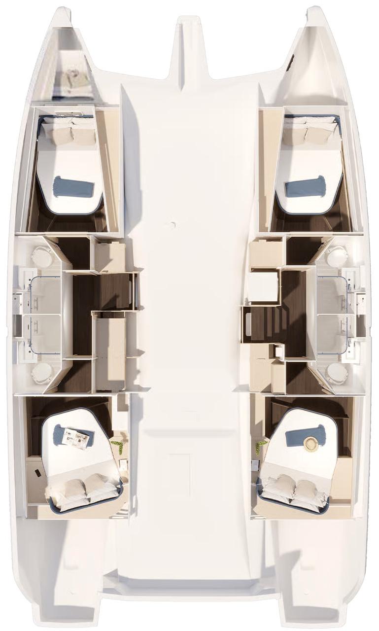 Fountaine Pajot FP 44 Quatuor - 4 cab., picture 2