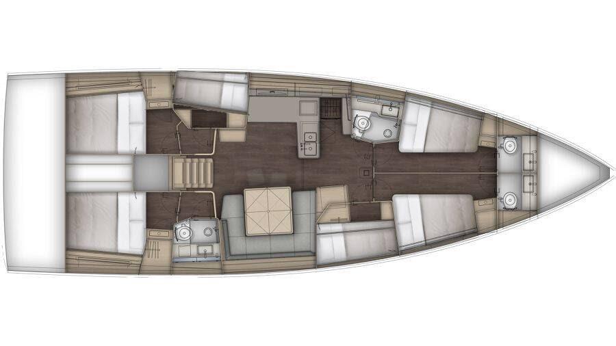 Dufour 54 - 6 + 1 cab., picture 3