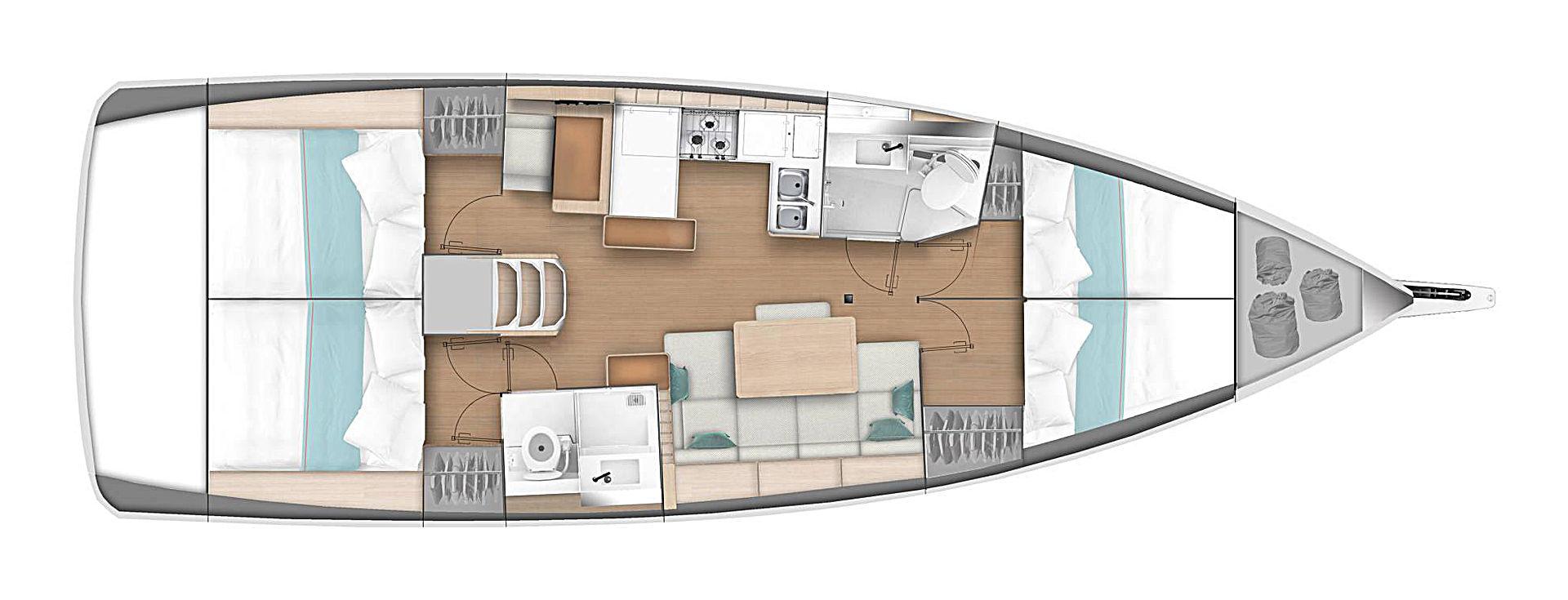 Sun Odyssey 440 - 4 cab., picture 2