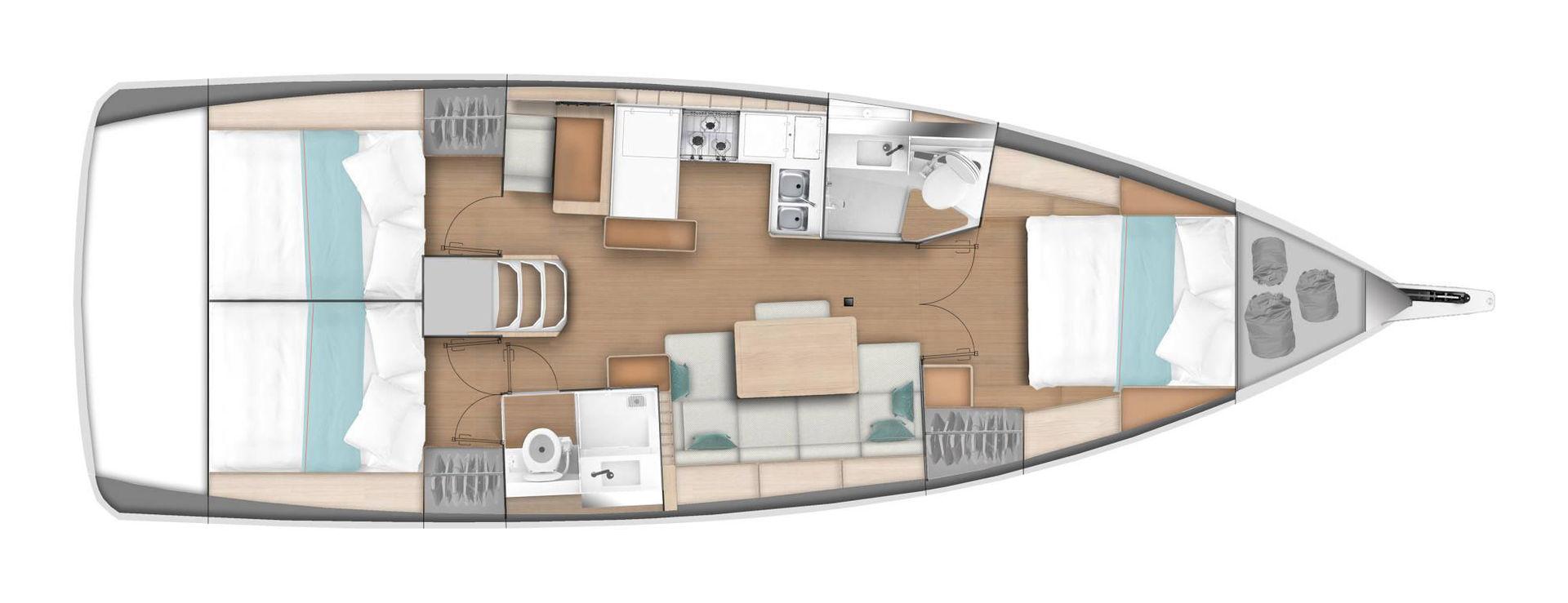 Sun Odyssey 440 - 3 cab., picture 2