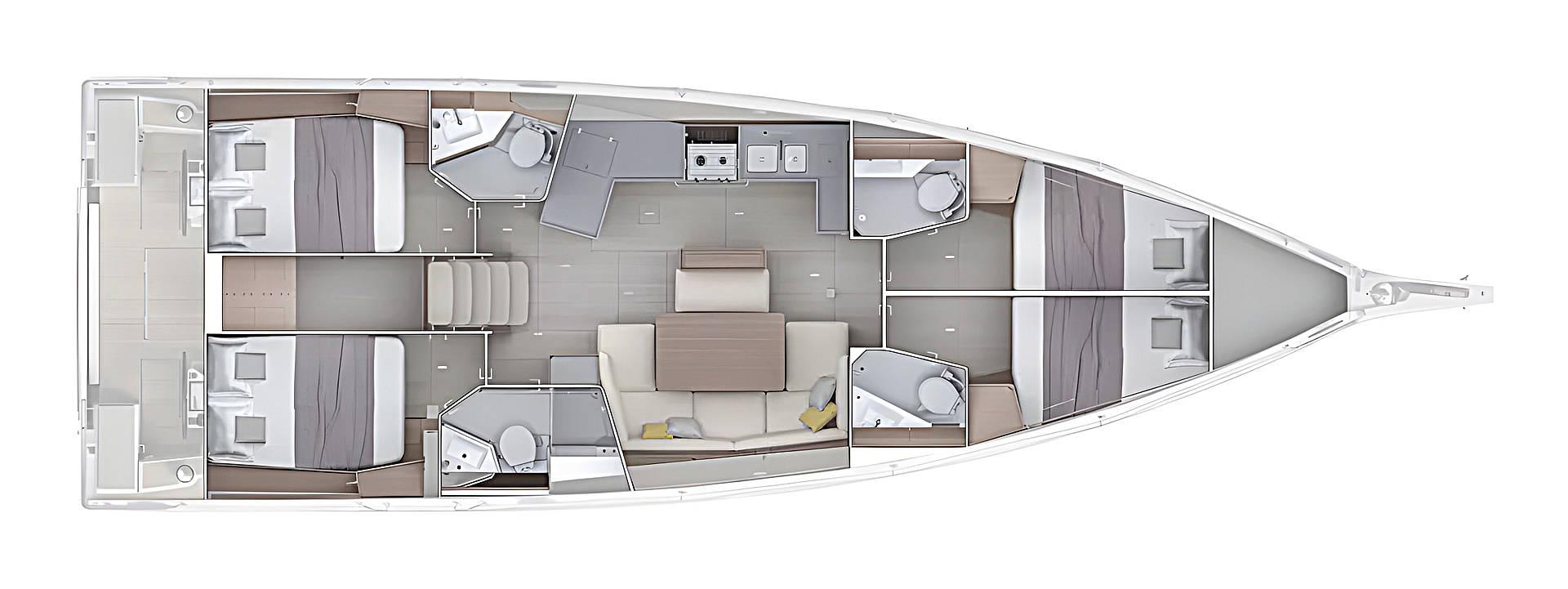 Oceanis 47 - 4 cab., picture 2