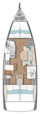 Sun Odyssey 440 - 4 cab., picture 2