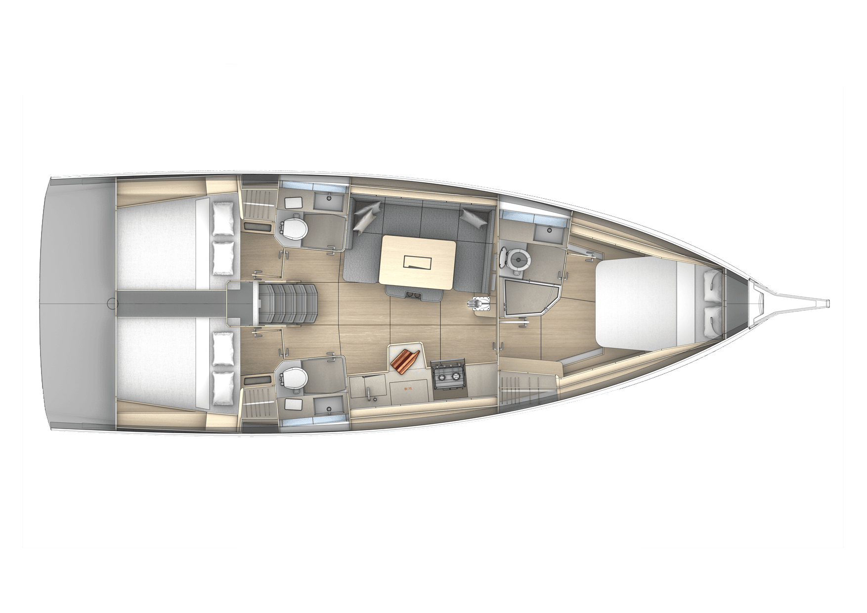Dufour 41 - 3 cab., picture 2