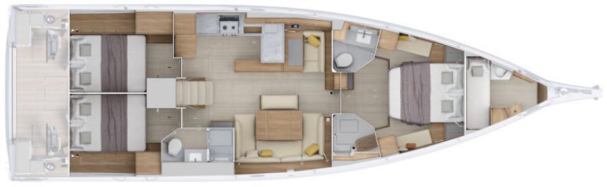 Oceanis 52 - 3 cab., picture 2