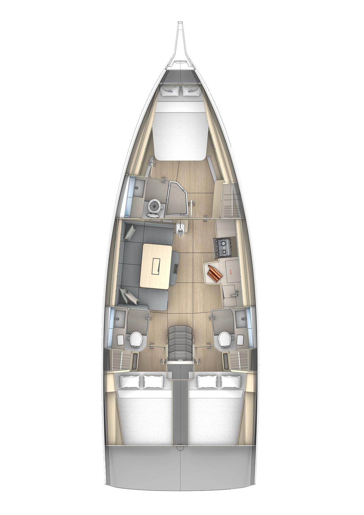 Dufour 41 - 3 cab., picture 2