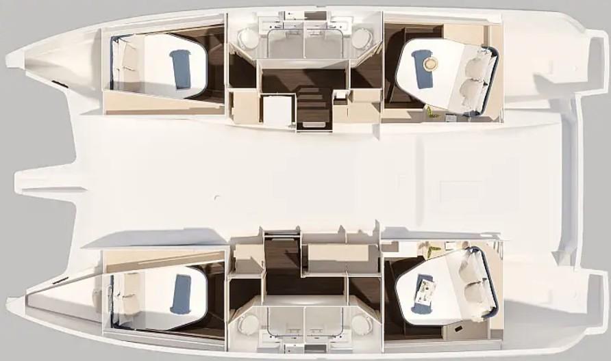 Fountaine Pajot FP 44 Quatuor - 4 cab., picture 2