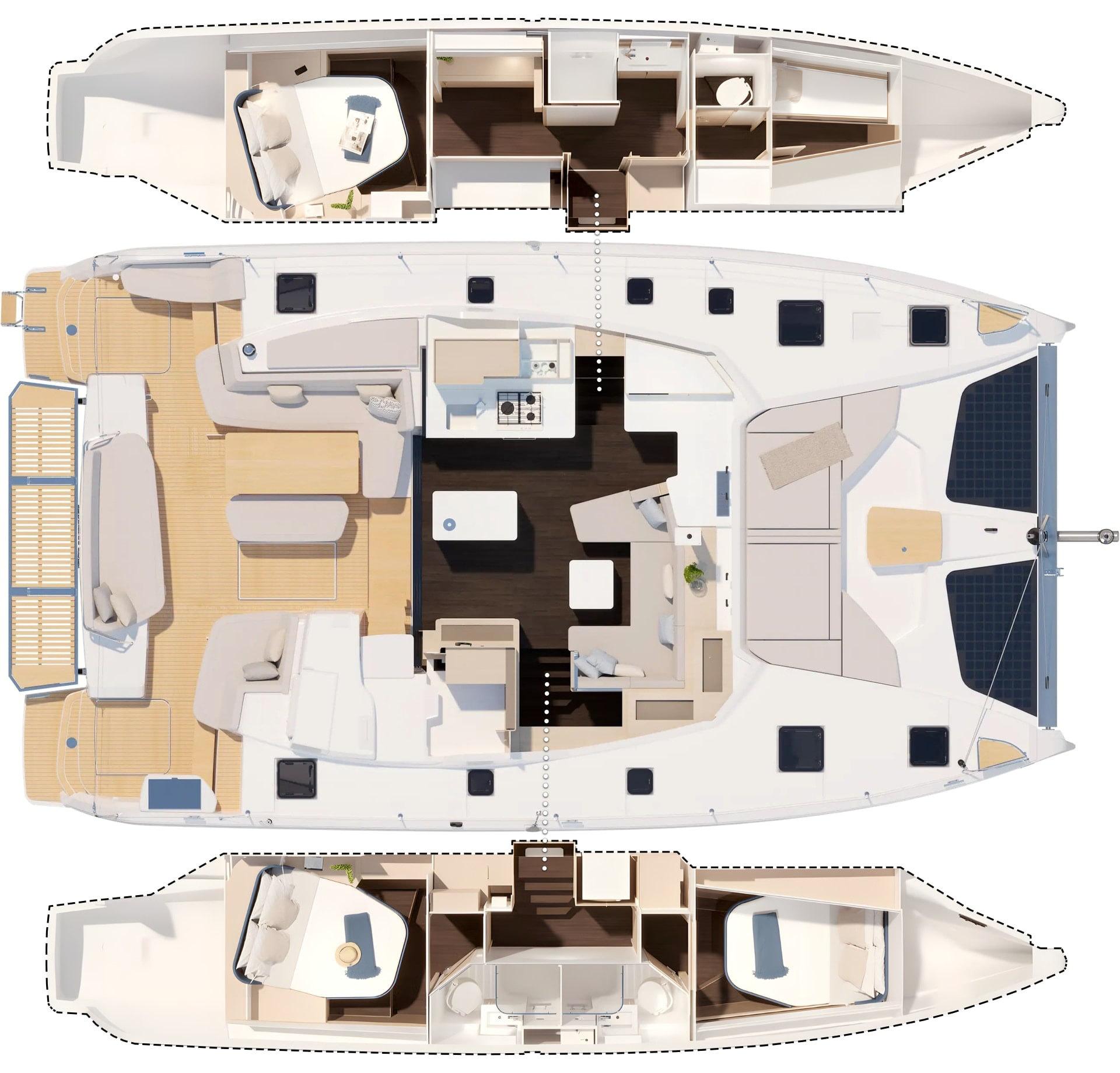 Fountaine Pajot FP 44 Maestro - 3 cab., picture 2