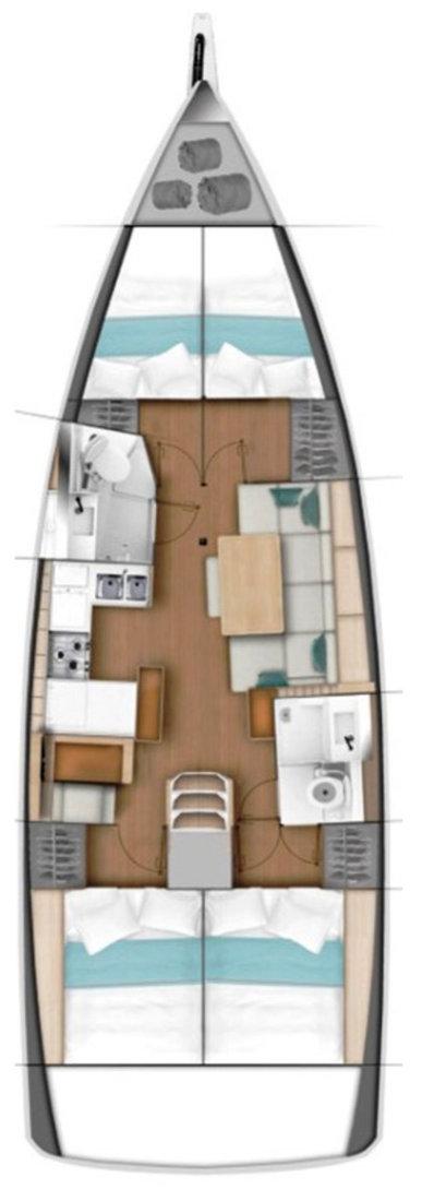 Sun Odyssey 440 - 4 cab., picture 2