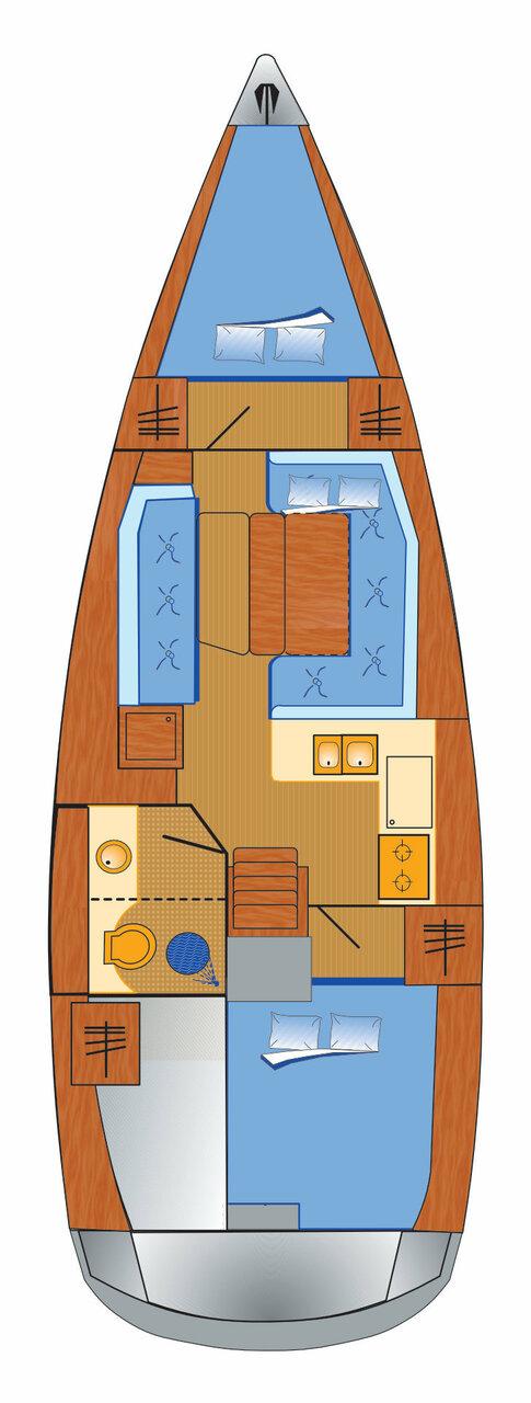 Sun Odyssey 389 - 2 cab., picture 2