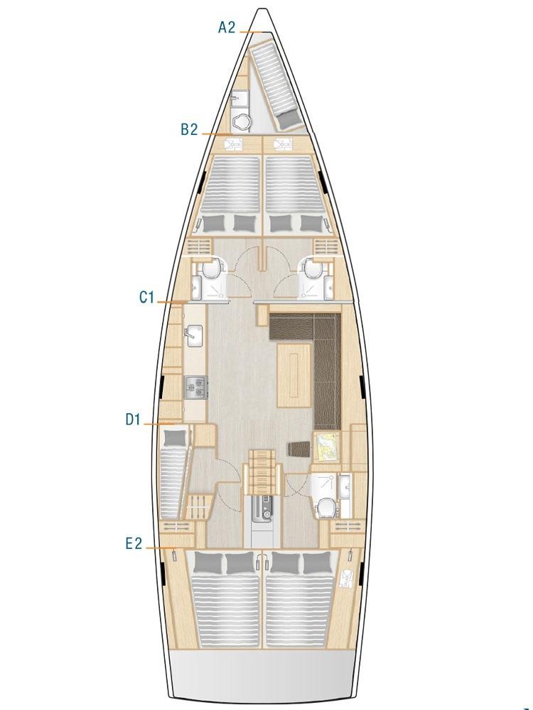 Hanse 508 - 5 + 1 cab., picture 2