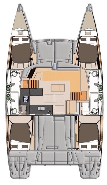 Book Helia 44 - 4 + 2 cab. Catamaran for bareboat charter in Athens, Alimos marina, Athens area/Saronic/Peloponese, Greece with TripYacht!, picture 2