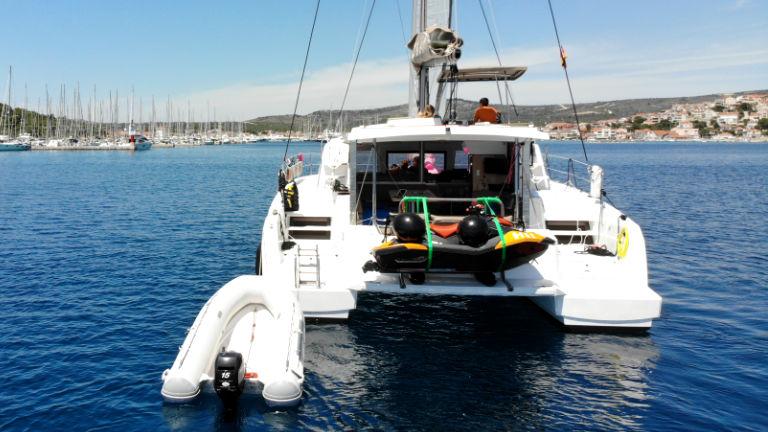 Book Bali 4.1 - 4 + 1 cab. Catamaran for bareboat charter in Marina Frapa, Rogoznica, Šibenik region, Croatia with TripYacht!, picture 3