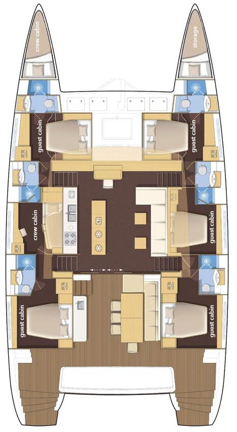 Book Lagoon 620 - 6 + 2 cab. Catamaran for bareboat charter in Marina Kastela, Split region, Croatia with TripYacht!, picture 2