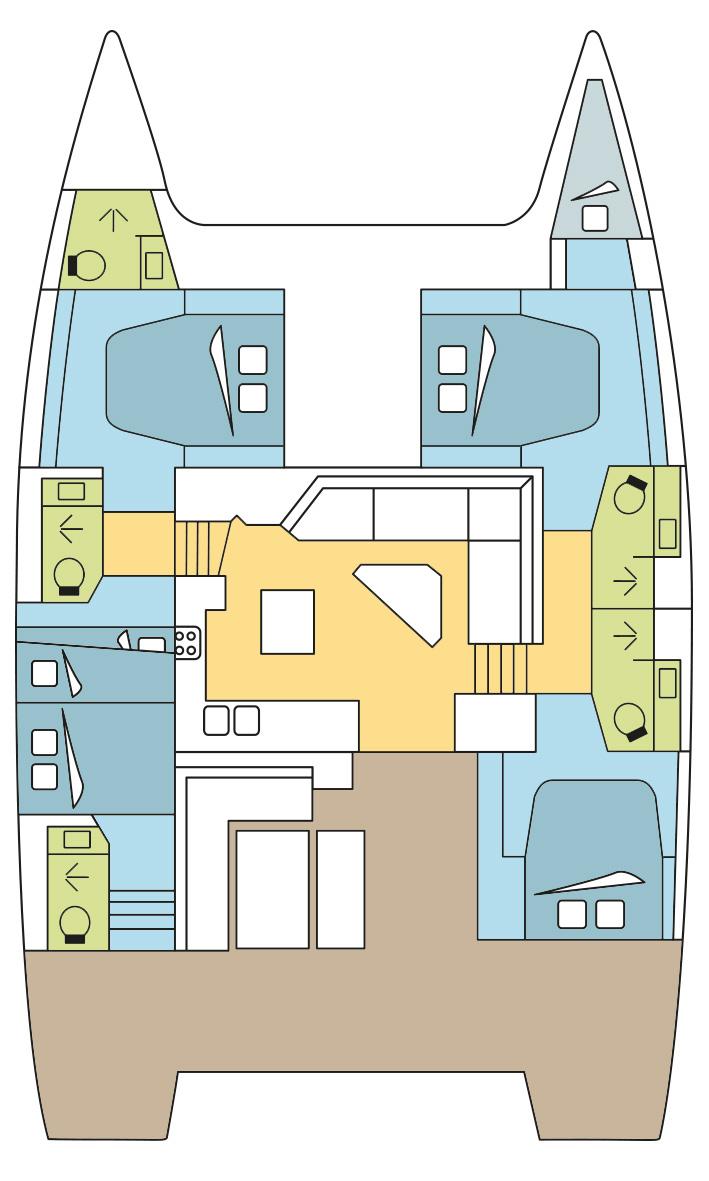 Book Fountaine Pajot Saona 47 Quintet - 5 + 1 cab. Catamaran for bareboat charter in La Paz, Costa Baja Marina, Baja California Sur, Mexico with TripYacht!, picture 2