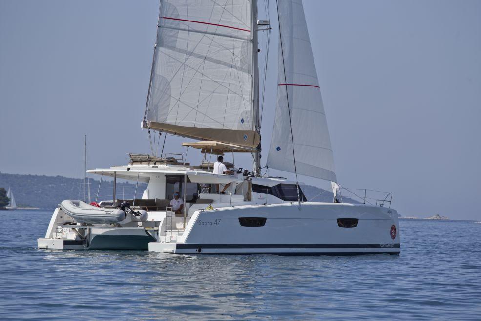 Book Fountaine Pajot Saona 47 Quintet - 5 + 1 cab. Catamaran for bareboat charter in La Paz, Costa Baja Marina, Baja California Sur, Mexico with TripYacht!, picture 1